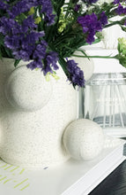 Load image into Gallery viewer, Original Hand-made Ceramic Vase - White Speckled Vase With Balls - Truly One Of A Kind
