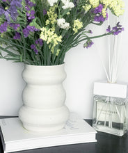 Load image into Gallery viewer, Original Hand-made Ceramic Vase - White Textured Vase With Wiggle - Truly One Of A Kind
